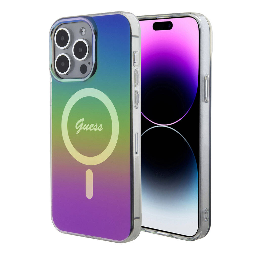 Capa MagSafe para Apple iPhone 15 Pro, Guess, IML Iridescente, Multicolor