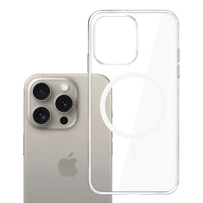 Capa MagSafe para Apple iPhone 15 Pro Max, 3MK, Clear MagCase, Transparente