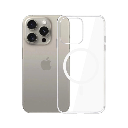 Capa MagSafe para Apple iPhone 15 Pro Max, 3MK, Clear MagCase, Transparente