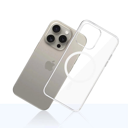 Capa MagSafe para Apple iPhone 15 Pro Max, 3MK, Clear MagCase, Transparente
