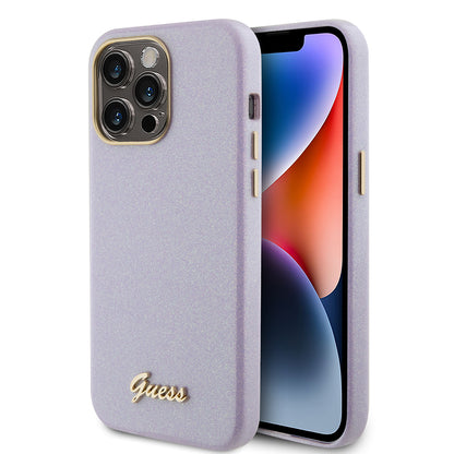 Capa MagSafe para Apple iPhone 15 Pro Max, Guess, Glitter Full Wrapped, Roxo GUHCP15XPGMCSL