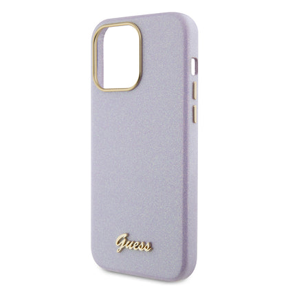 Capa MagSafe para Apple iPhone 15 Pro Max, Guess, Glitter Full Wrapped, Roxo GUHCP15XPGMCSL