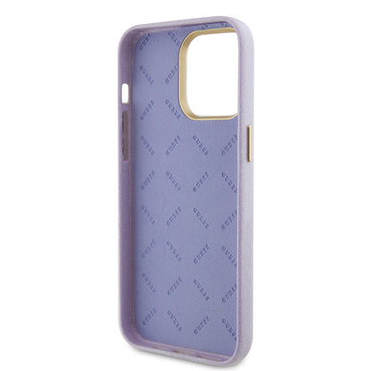 Capa MagSafe para Apple iPhone 15 Pro Max, Guess, Glitter Full Wrapped, Roxo GUHCP15XPGMCSL