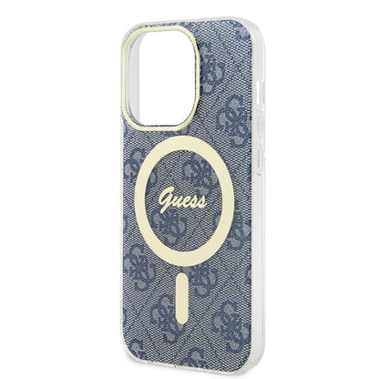 Capa MagSafe para Apple iPhone 15 Pro Max, Guess, IML 4G, Azul