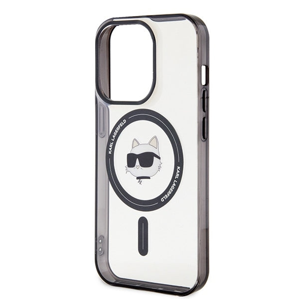Capa MagSafe para Apple iPhone 15 Pro Max, Karl Lagerfeld, IML Choupette's Head, Transparente