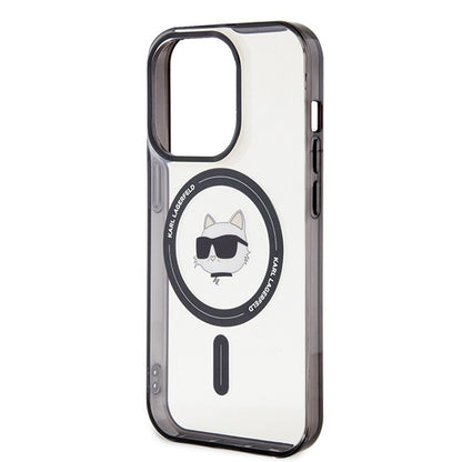Capa MagSafe para Apple iPhone 15 Pro Max, Karl Lagerfeld, IML Choupette's Head, Transparente