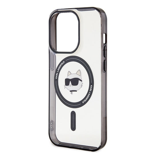 Capa MagSafe para Apple iPhone 15 Pro Max, Karl Lagerfeld, IML Choupette's Head, Transparente