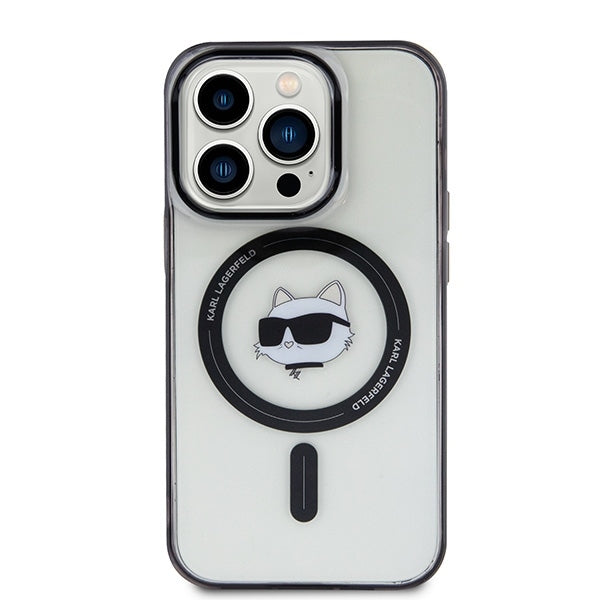 Capa MagSafe para Apple iPhone 15 Pro Max, Karl Lagerfeld, IML Choupette's Head, Transparente