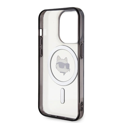 Capa MagSafe para Apple iPhone 15 Pro Max, Karl Lagerfeld, IML Choupette's Head, Transparente