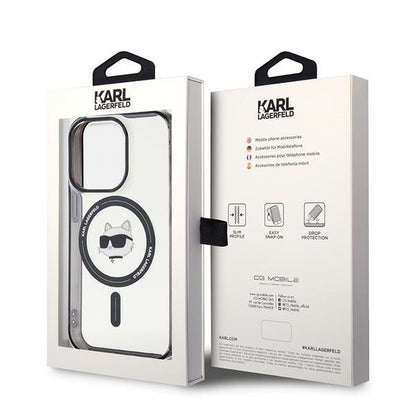 Capa MagSafe para Apple iPhone 15 Pro Max, Karl Lagerfeld, IML Choupette's Head, Transparente