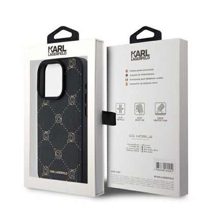 Capa MagSafe para Apple iPhone 15 Pro Max, Karl Lagerfeld, Karl's Head, Preta