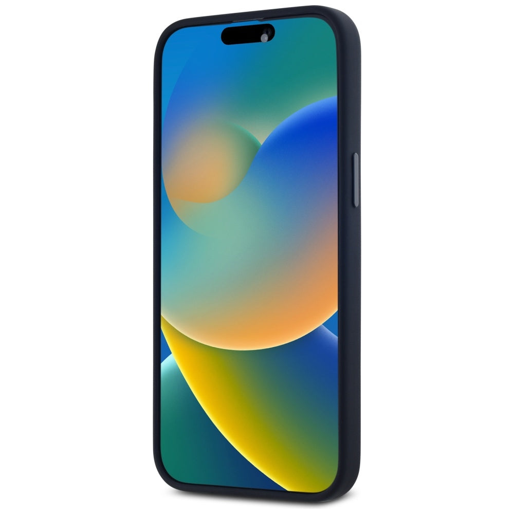 Capa MagSafe para Apple iPhone 15 Pro Max, Karl Lagerfeld, Silicone Shadow Metal Initial, Preta