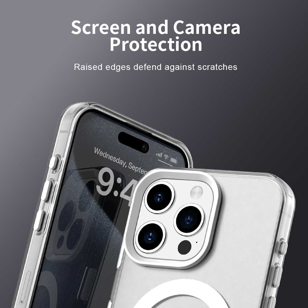 Capa MagSafe para Apple iPhone 15 Pro Max, Techsuit, CandyCase, Branca