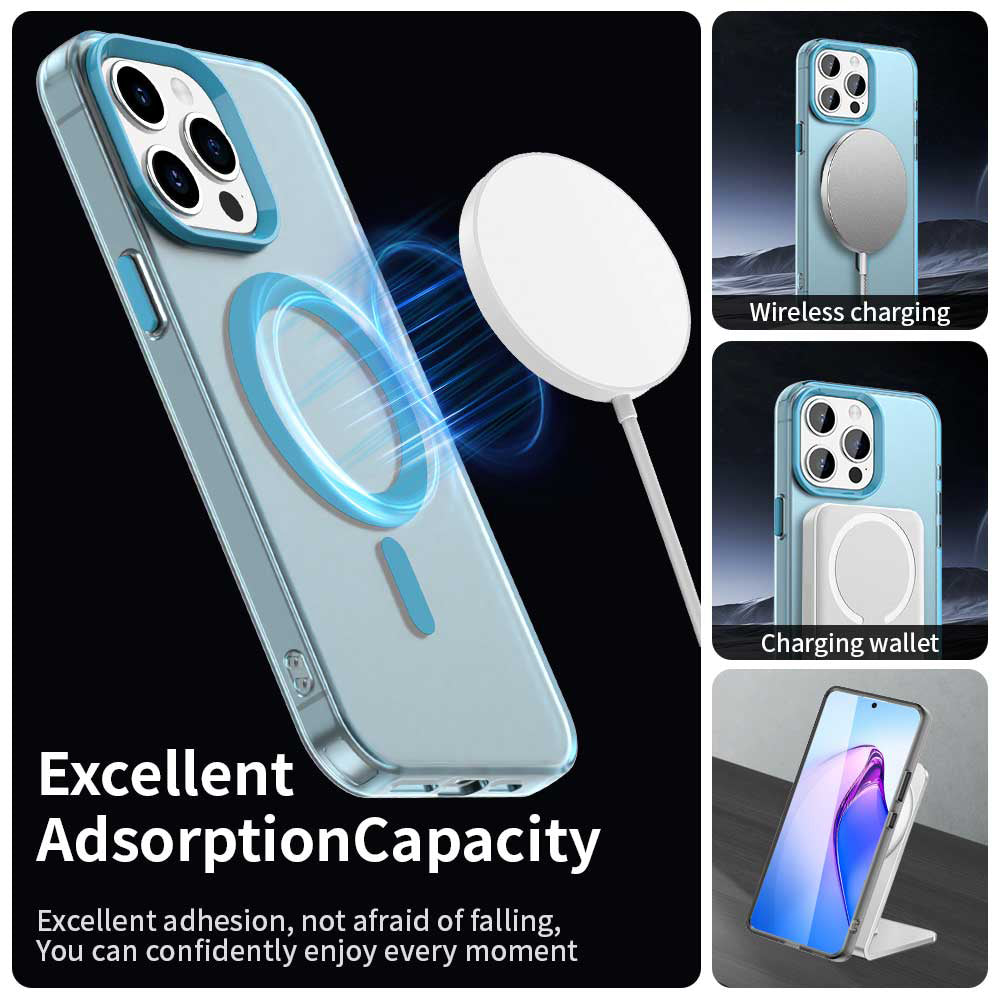 Capa MagSafe para Apple iPhone 15 Pro Max, Techsuit, CandyCase, Azul