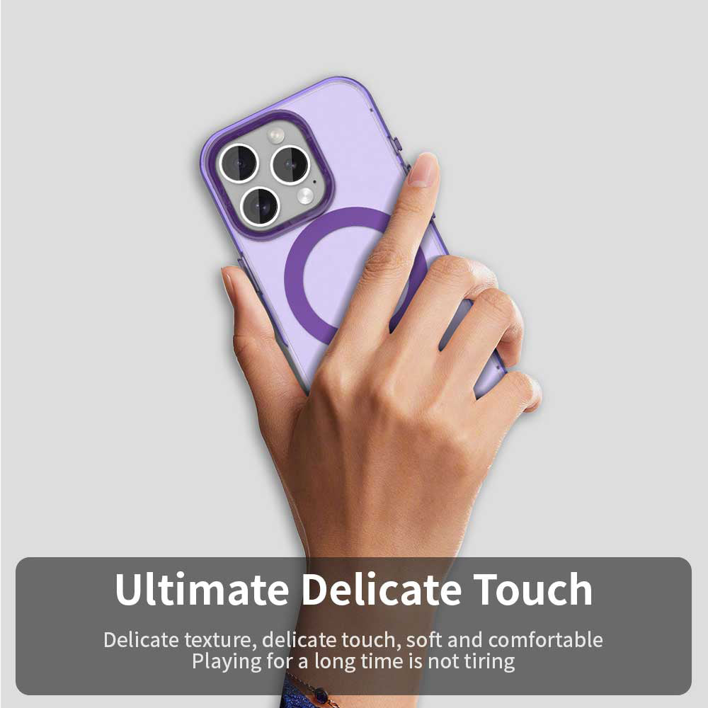 Capa MagSafe para Apple iPhone 15 Pro Max, Techsuit, CandyCase, Roxo