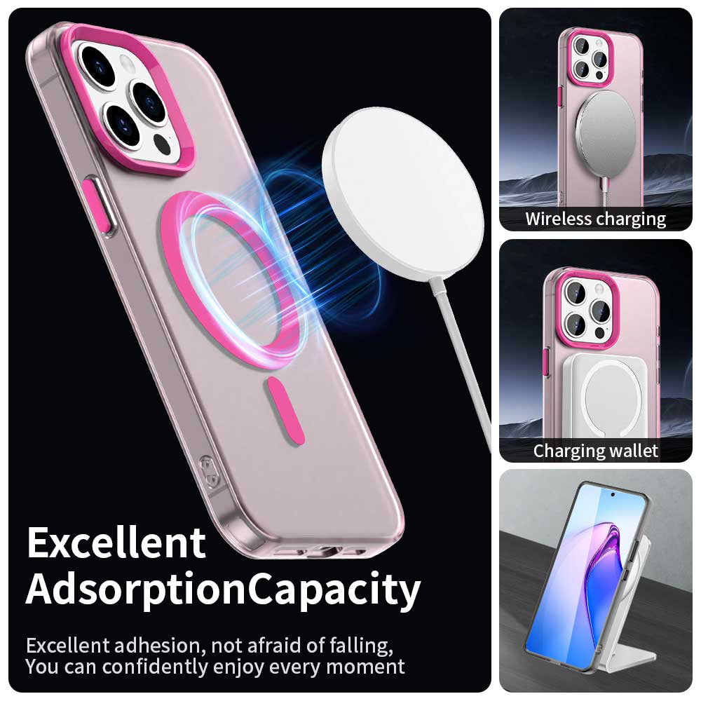 Capa MagSafe para Apple iPhone 15 Pro Max, Techsuit, CandyCase, Rosa