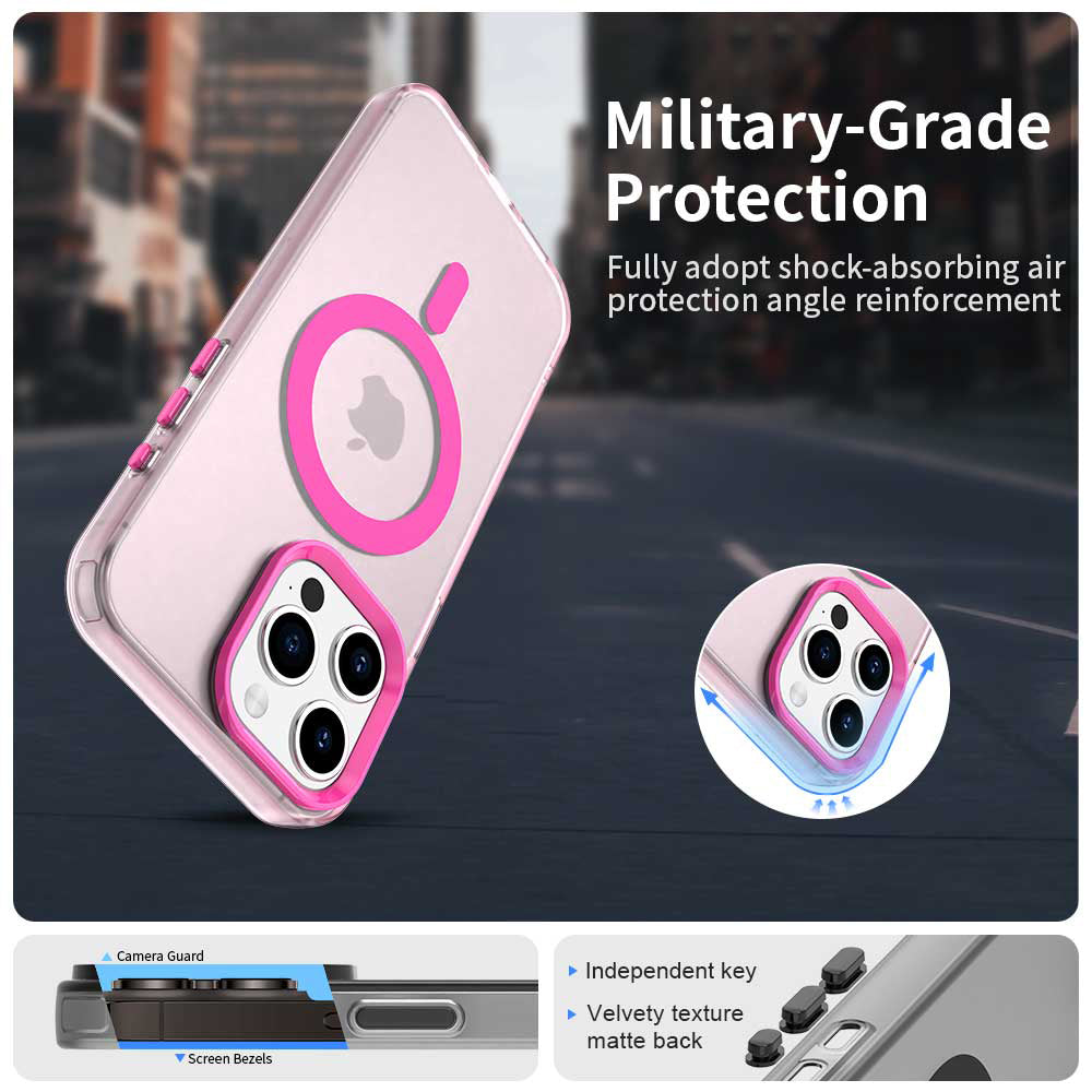 Capa MagSafe para Apple iPhone 15 Pro Max, Techsuit, CandyCase, Rosa