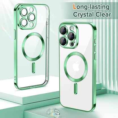 Capa MagSafe para Apple iPhone 15 Pro Max, Techsuit, Luxury Crystal, Verde Claro