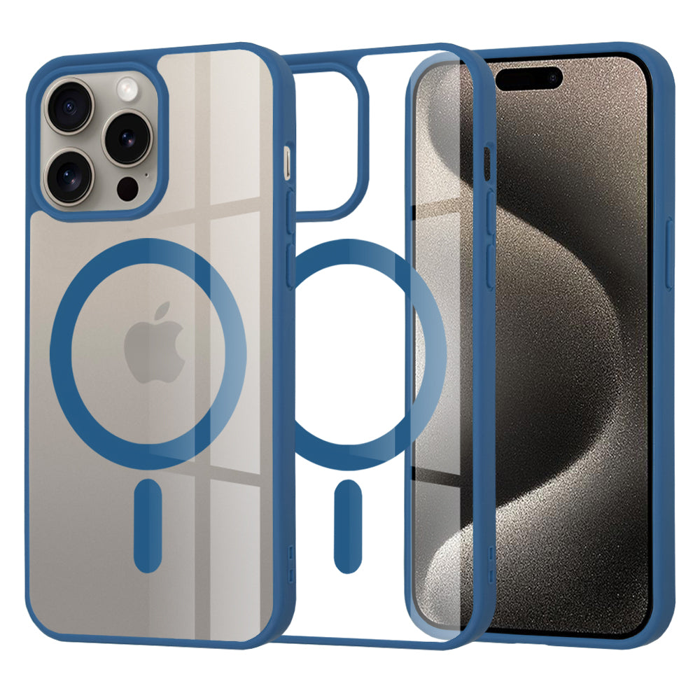 Capa MagSafe para Apple iPhone 15 Pro Max, Techsuit, Pro, Azul