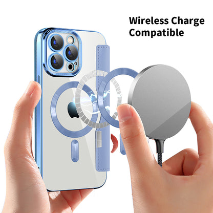 Capa MagSafe para Apple iPhone 15 Pro Max, Techsuit, SmartMag Book, Azul