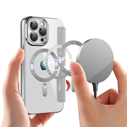 Capa MagSafe para Apple iPhone 15 Pro Max, Techsuit, SmartMag Book, Cinzento