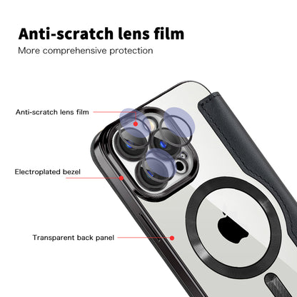 Capa MagSafe para Apple iPhone 15 Pro Max, Techsuit, SmartMag Book, Preta