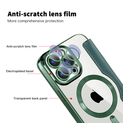 Capa MagSafe para Apple iPhone 15 Pro Max, Techsuit, SmartMag Book, Verde