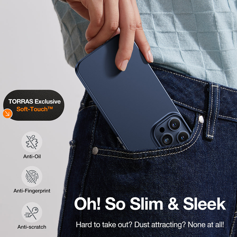 Capa MagSafe para Apple iPhone 15 Pro Max, Torras, OriginFit, Azul-marinho