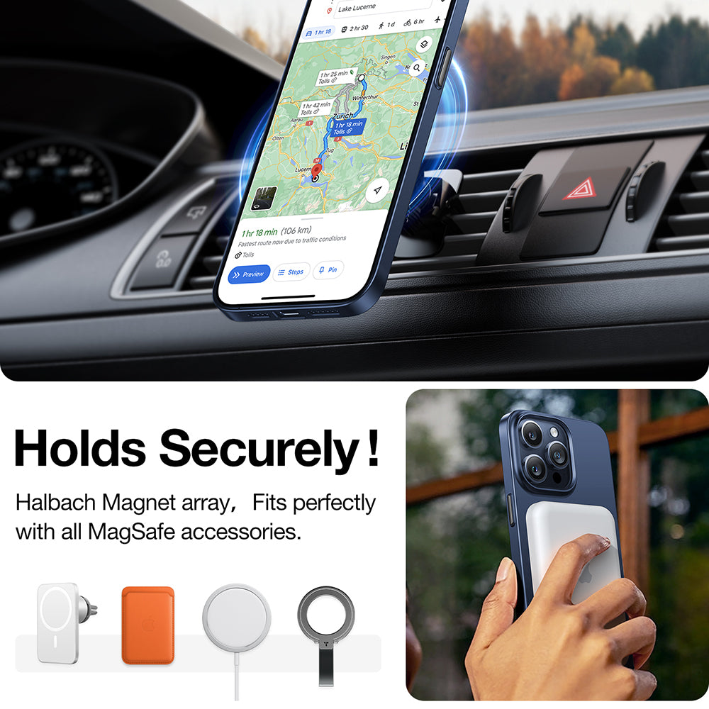 Capa MagSafe para Apple iPhone 15 Pro Max, Torras, OriginFit, Azul-marinho