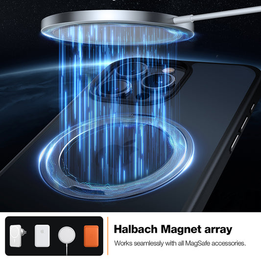 Capa MagSafe para Apple iPhone 15 Pro Max, Torras, Ostand Pro, Preta