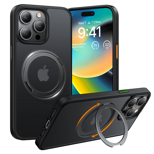 Capa MagSafe para Apple iPhone 15 Pro Max, Torras, Ostand Pro, Preta