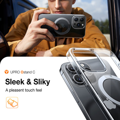 Capa MagSafe para Apple iPhone 15 Pro Max, Torras, Ostand, Transparente