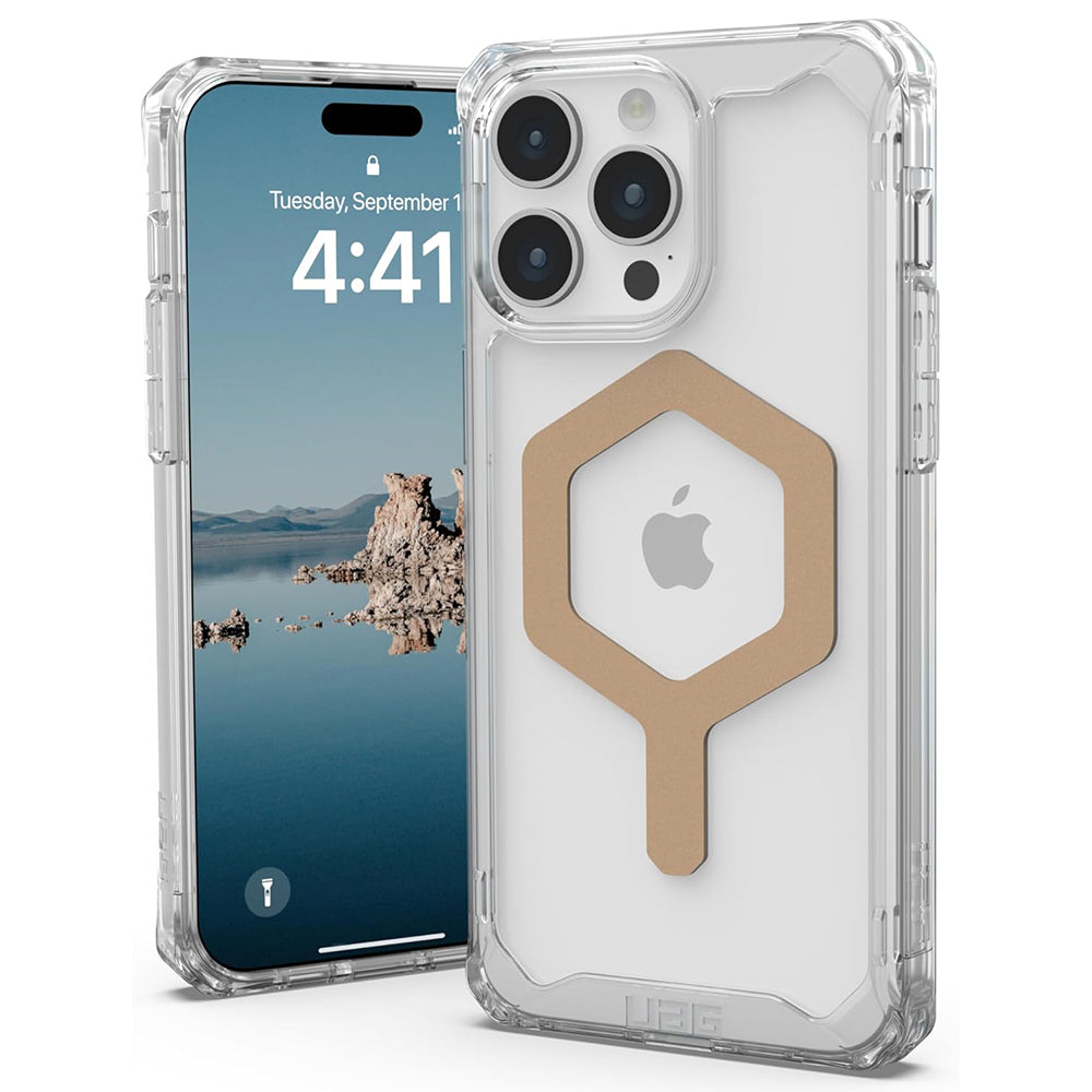 Capa MagSafe para Apple iPhone 15 Pro Max, Urban Armor Gear, Plyo, Dourada