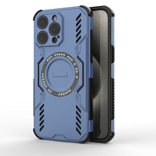 Capa MagSafe para Apple iPhone 15 Pro, Techsuit, ArmorMag, Azul