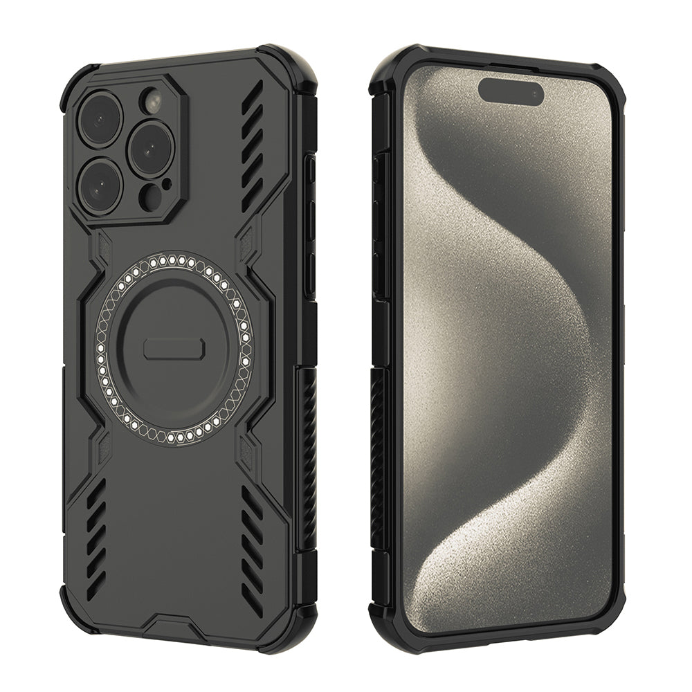 Capa MagSafe para Apple iPhone 15 Pro, Techsuit, ArmorMag, Preta