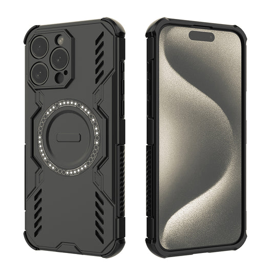 Capa MagSafe para Apple iPhone 15 Pro, Techsuit, ArmorMag, Preta
