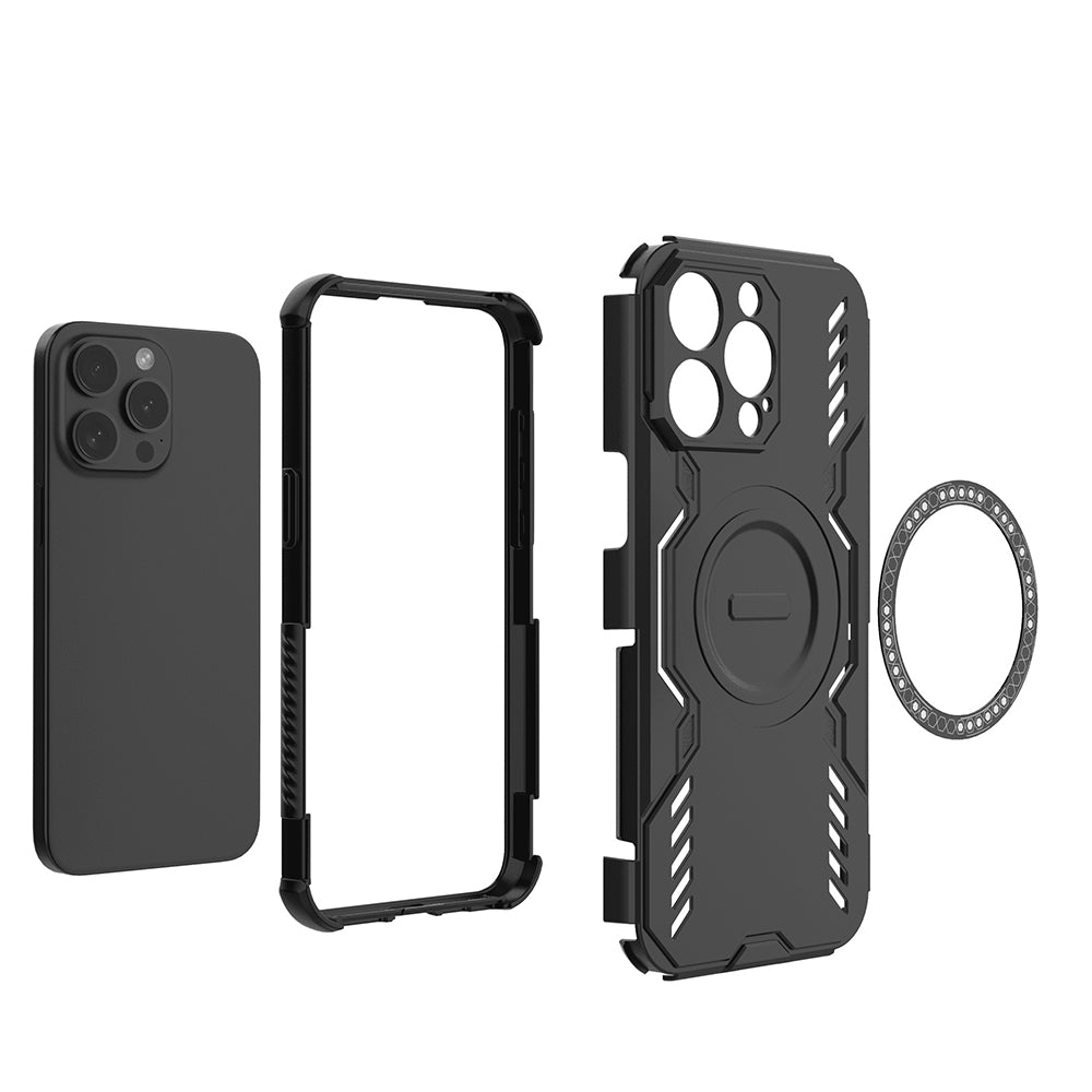Capa MagSafe para Apple iPhone 15 Pro, Techsuit, ArmorMag, Preta