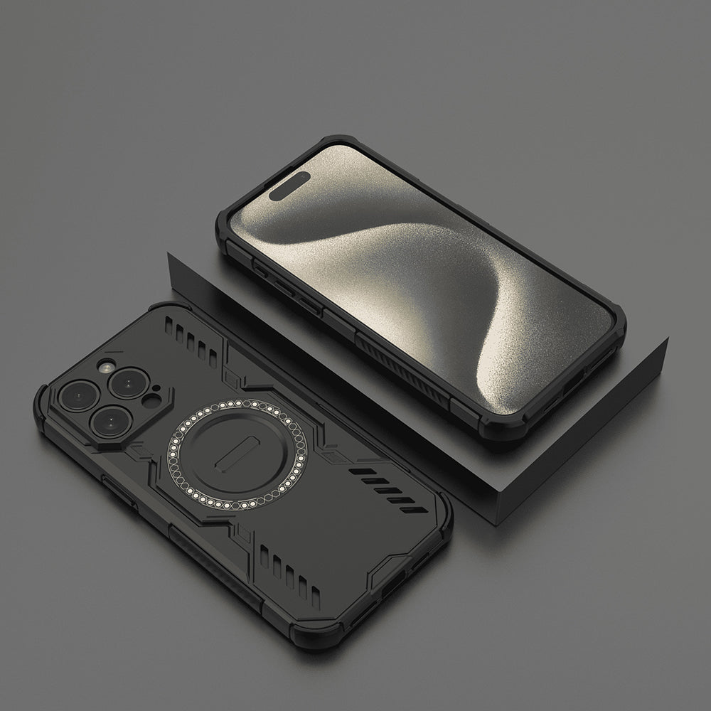 Capa MagSafe para Apple iPhone 15 Pro, Techsuit, ArmorMag, Preta