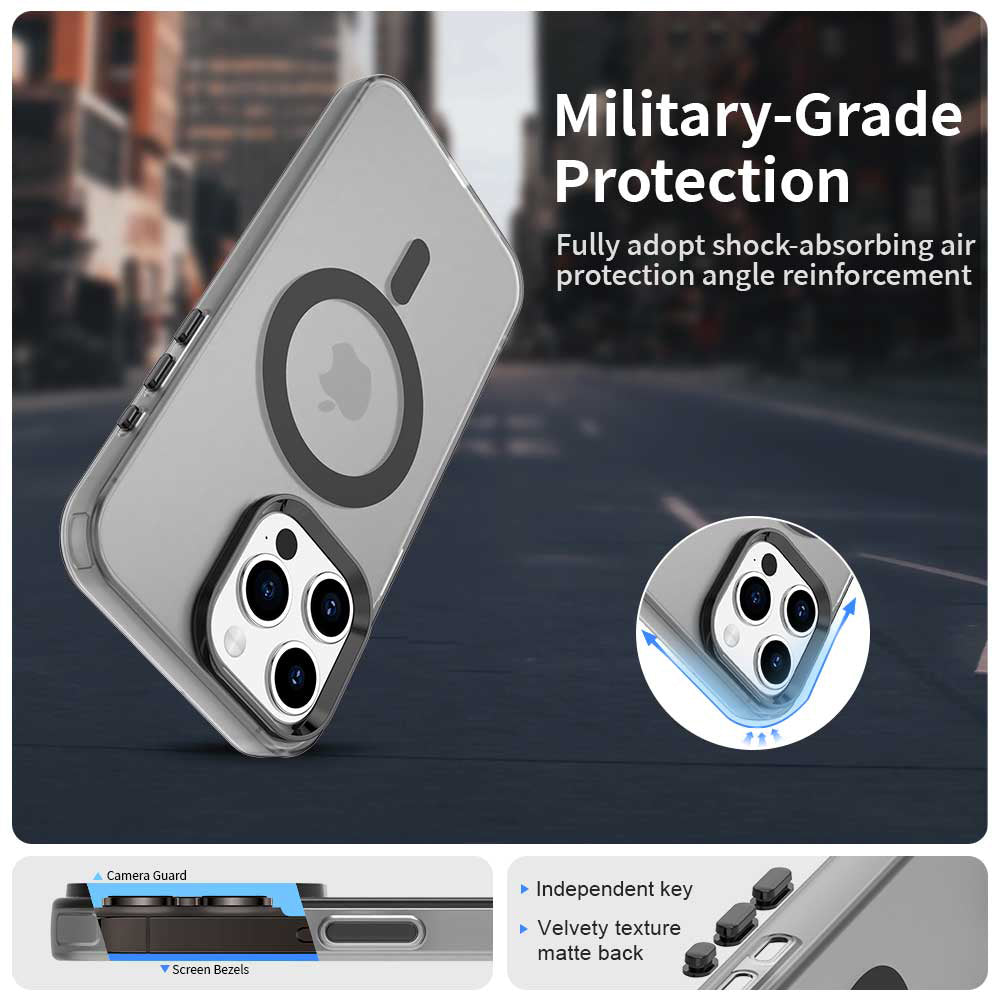 Capa MagSafe para Apple iPhone 15 Pro, Techsuit, CandyCase, Preta