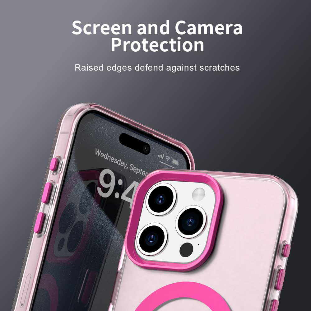 MagSafe Case for Apple iPhone 15 Pro, Techsuit, CandyCase, Pink