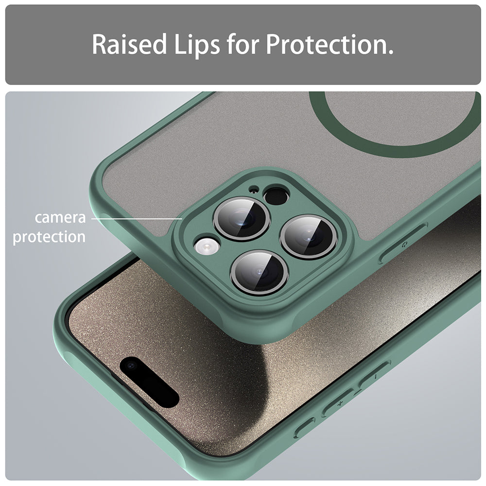 Capa MagSafe para Apple iPhone 15 Pro, Techsuit, HaloFrost II, Verde