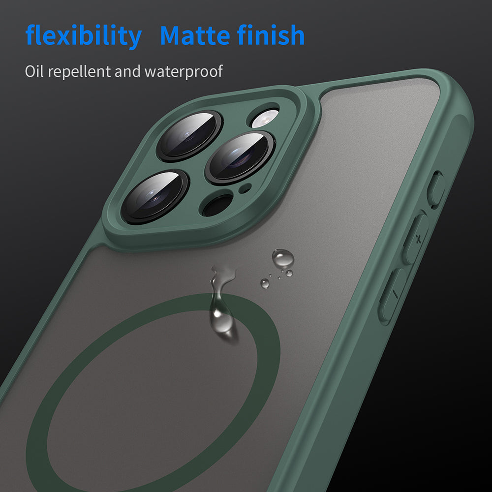 Capa MagSafe para Apple iPhone 15 Pro, Techsuit, HaloFrost II, Verde