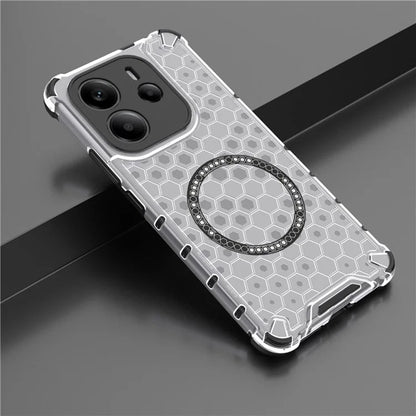 Capa MagSafe para Apple iPhone 15 Pro, Techsuit, HoneyComb Shield, Branca