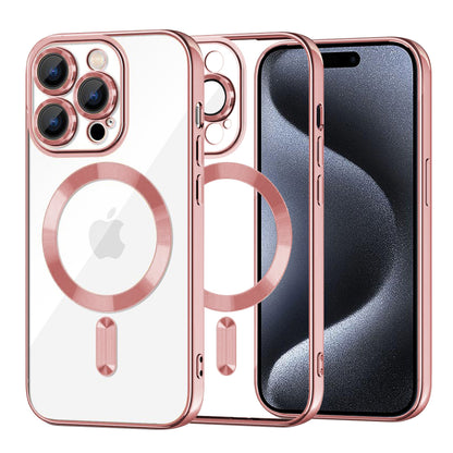 Capa MagSafe para Apple iPhone 15 Pro, Techsuit, Luxury Crystal, Rosa