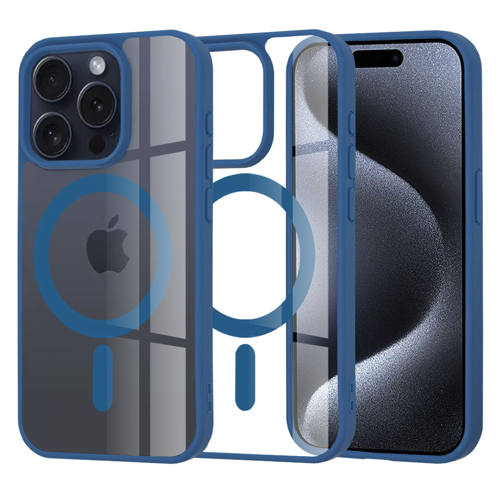 Capa MagSafe para Apple iPhone 15 Pro, Techsuit, Pro, Azul