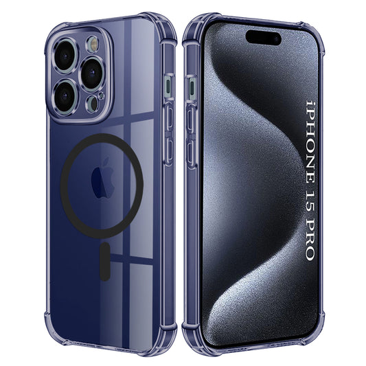 Capa MagSafe para Apple iPhone 15 Pro, Techsuit, Shockproof Clear, Fumado