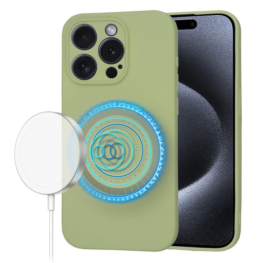 Capa MagSafe para Apple iPhone 15 Pro, Techsuit, SoftFlex, Matcha