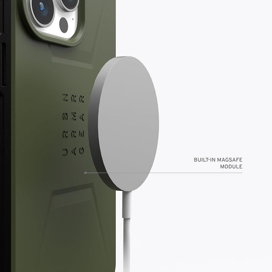 Capa MagSafe para Apple iPhone 15 Pro, Urban Armor Gear, Civilian, Verde