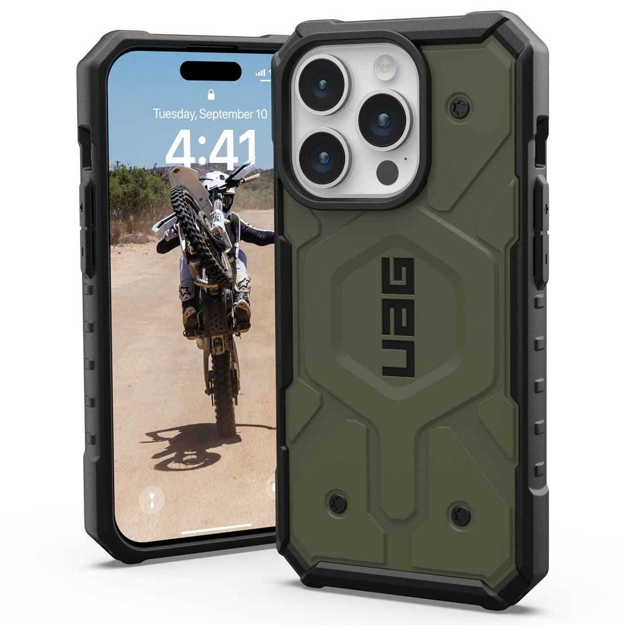 Capa MagSafe para Apple iPhone 15 Pro, Urban Armor Gear, Pathfinder, Verde