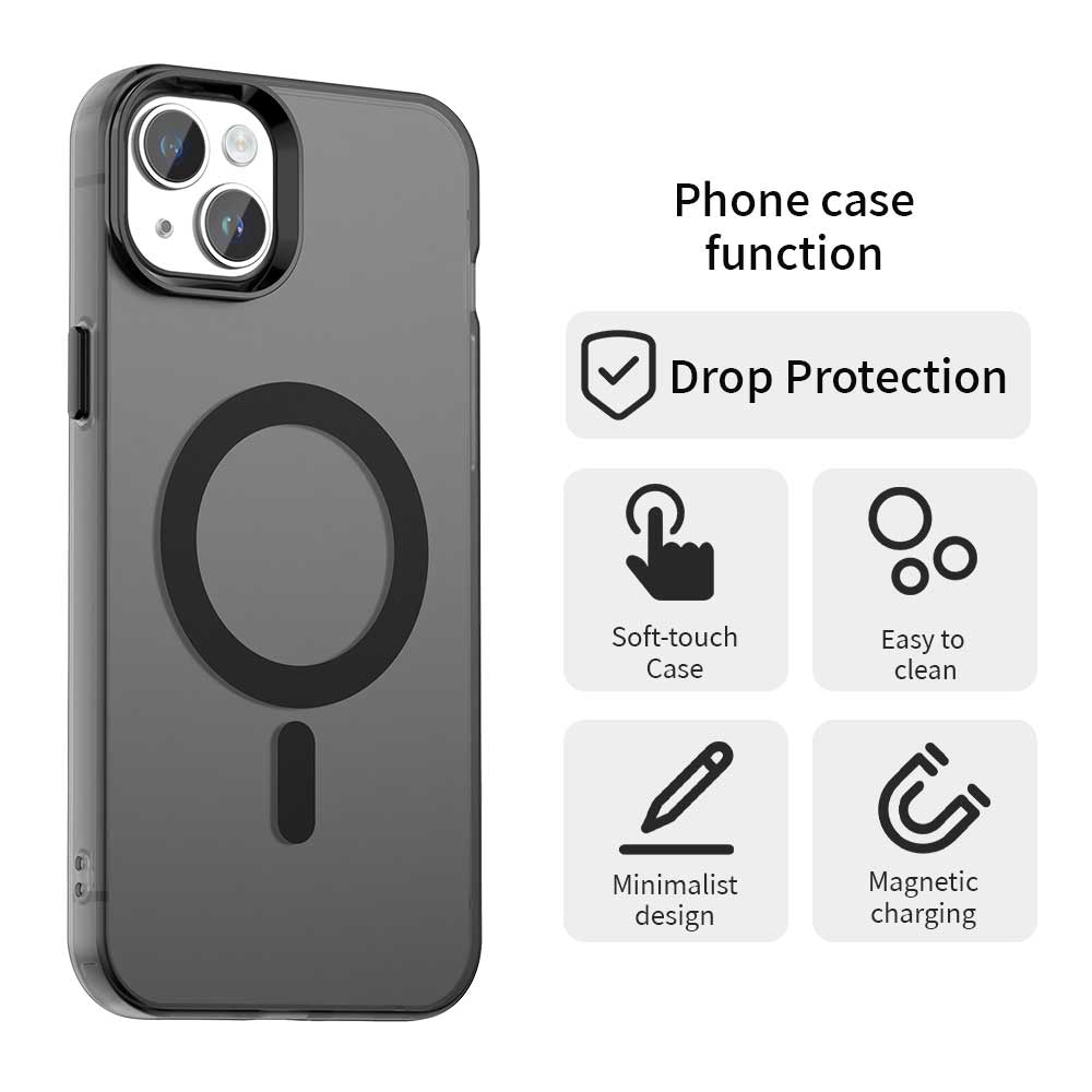 Capa MagSafe para Apple iPhone 15, Techsuit, CandyCase, Preta